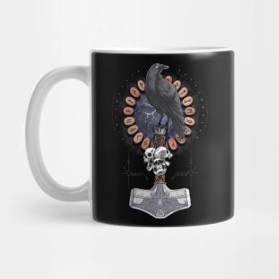 Norse Hammer Raven Mug